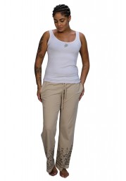 CALCA DE ALGODÃO CAQUI 