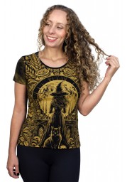 BABY LOOK VISCOLYCRA BRUXA NO ESPELHO   