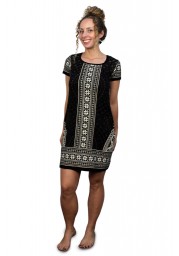 VESTIDO MANGA CURTA TRIBAL