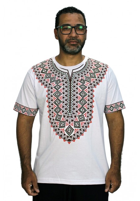  CAMISETA DE ALGODÃO MANDALA INDÍGENA