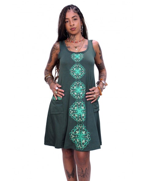 VESTIDO BOLSO VISCOLYCRA 