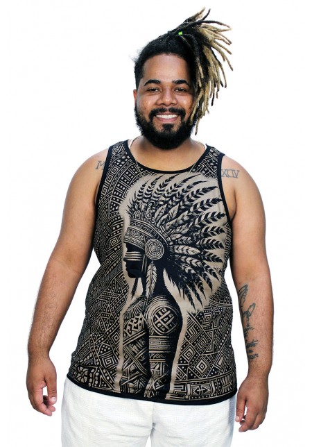 REGATA MASCULINA INDIGENA GRAFISMO 