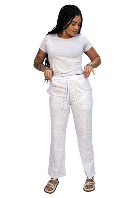 CALCA DE ALGODÃO  BRANCA